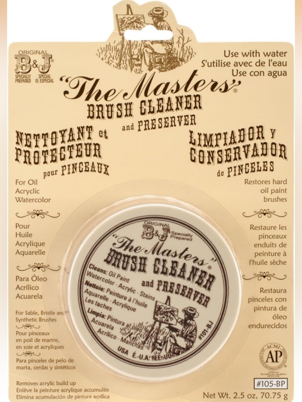 General Pencil 105-BP Pencil Masters Brush Cleaner & Preserver, 1 Pack, Clear